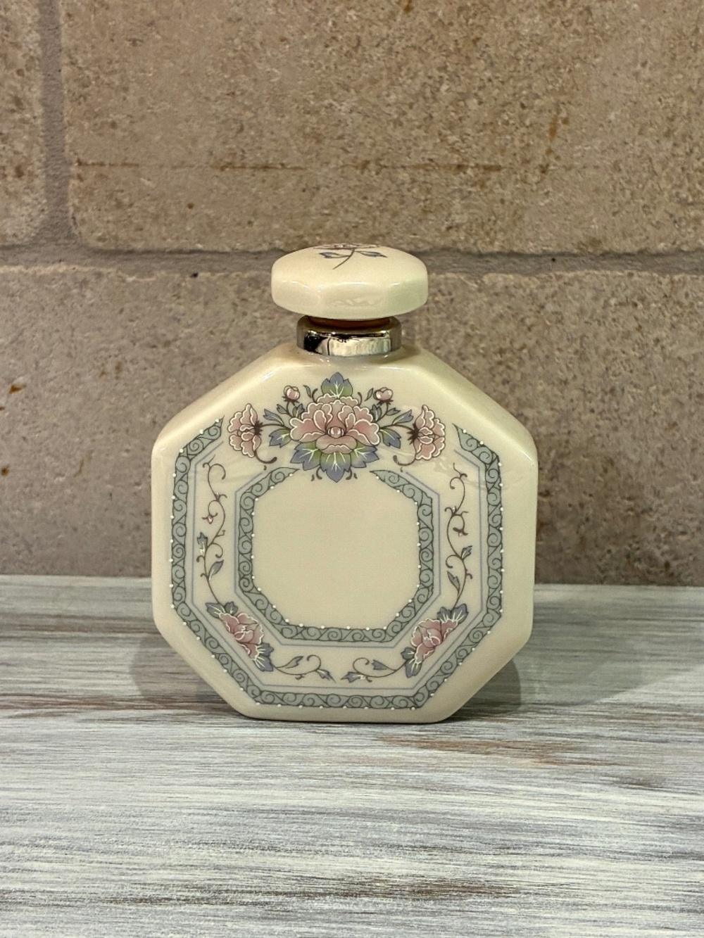 Vintage Lenox Porcelain Perfume Bottle - Charleston Pattern